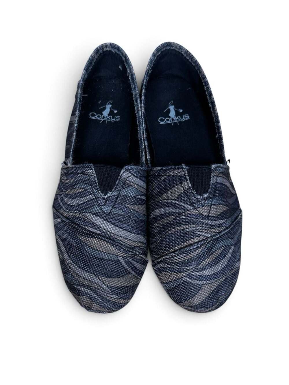 Corkys Women's Slip-On Wavy Print Casual Flats Size 9